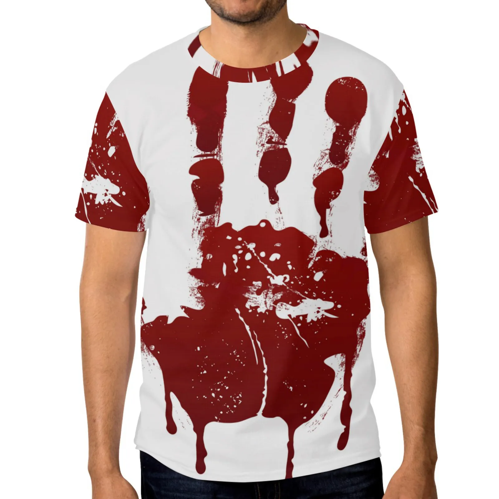 Футболка мужская с 3D-принтом черепа тенниска короткими рукавами Повседневная