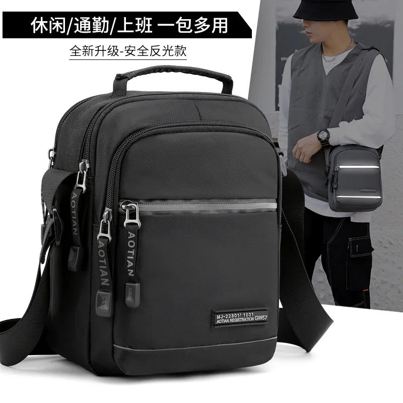 

Men's Shoulder Bag High Quality boys Crossbody Bag man Messenger Bag Nylon Waterproof male Handbags light Purse bolsas hand bags