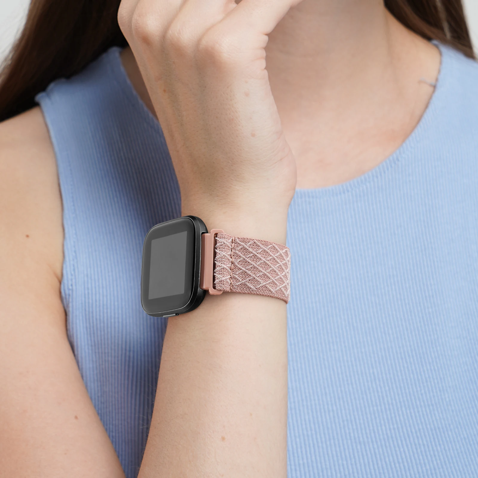 Nylon Loop Strap for Fitbit Versa 2 Veresa Lite Band Smartwatch Watchband Adjustable Breathable Bracelet for Fitbit Versa watch