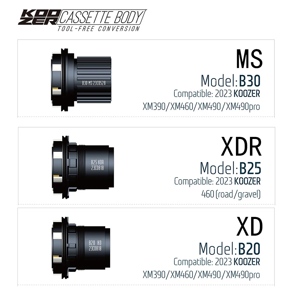 Фото Бесплатный втулочный механизм (фрихаб) для втулок Koozer XM490 XM390 BM440 XM460 Pro, совместимый с кассетами HG Micro Spline XD XDR, 11 скоростей, 12V, 6 пальцев, для MTB и шоссейных велосипедов Cube №3