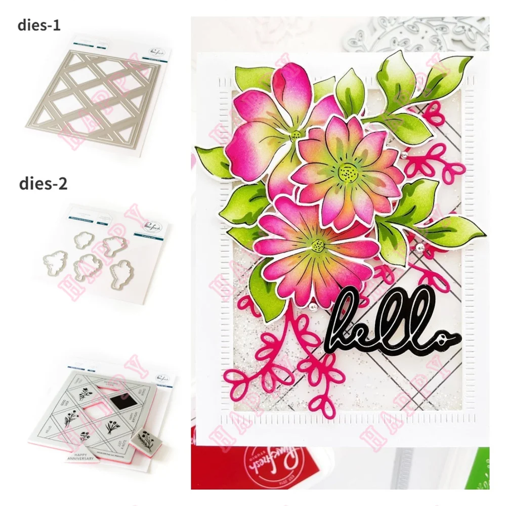

2022 New Selling Diamonds Making Cut Dies Silicone Stamps Scrapbook Diary Diy Paper Decoration Template Greeting Cards Handmade