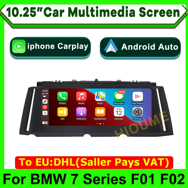 

10.25'' Wireless Apple CarPlay Android auto Multimedia for BMW 7 series F01 F02 Original car CIC NBT system Head unit