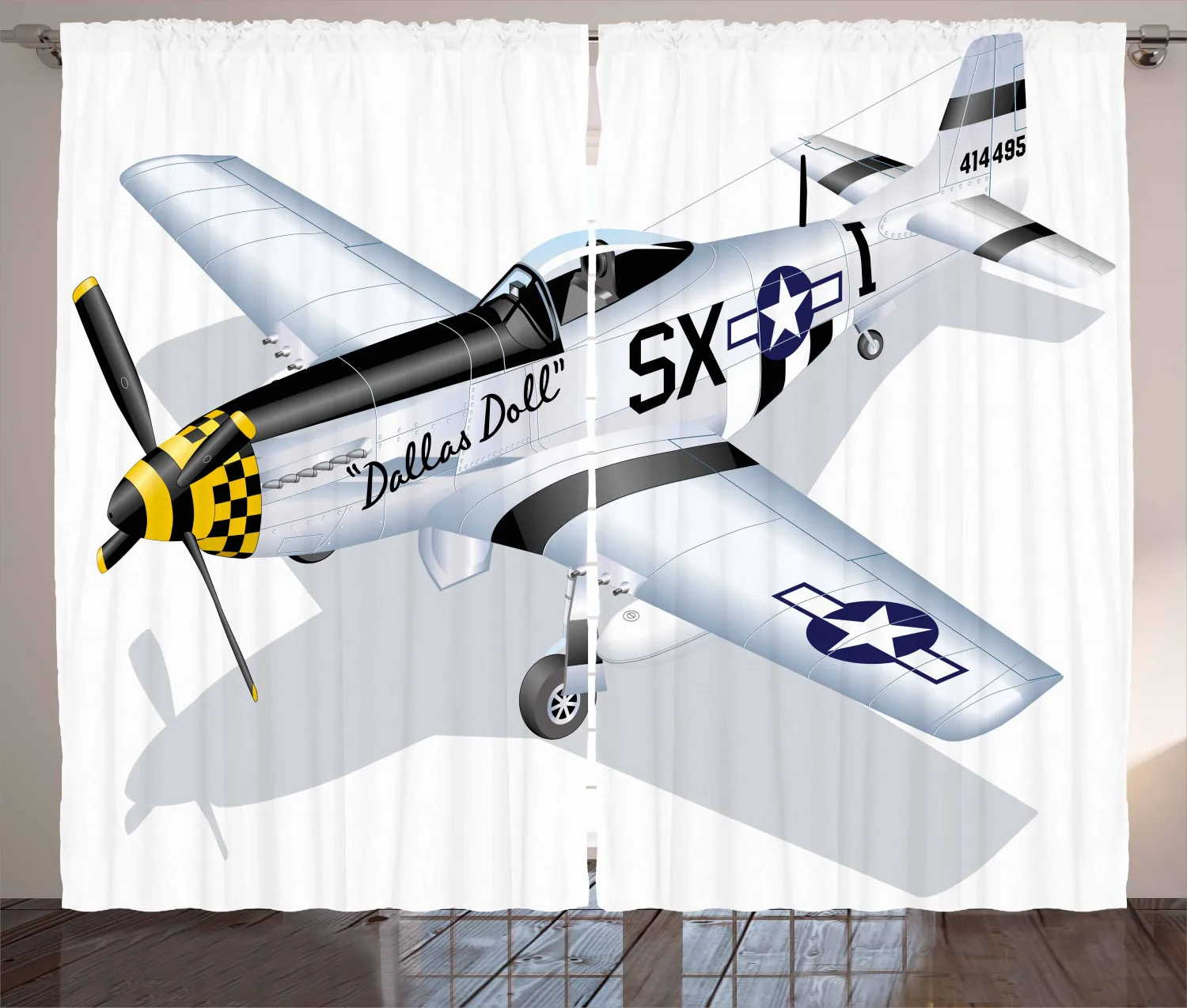 Шторы в винтажном стиле с самолетом драпировки из атласной ткани для кукол