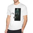 Черно-белая футболка Yingyang с изображением лица волка, большая модная футболка с принтом, 100 хлопок, Мужская футболка
