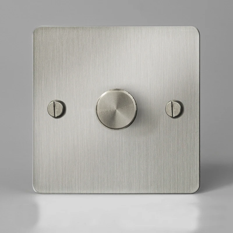 

Диммер, панельная розетка из нержавеющей стали, качество, золотой, белый, черный, серебристый, ретро, 86 тип, домашний переключатель управления скоростью