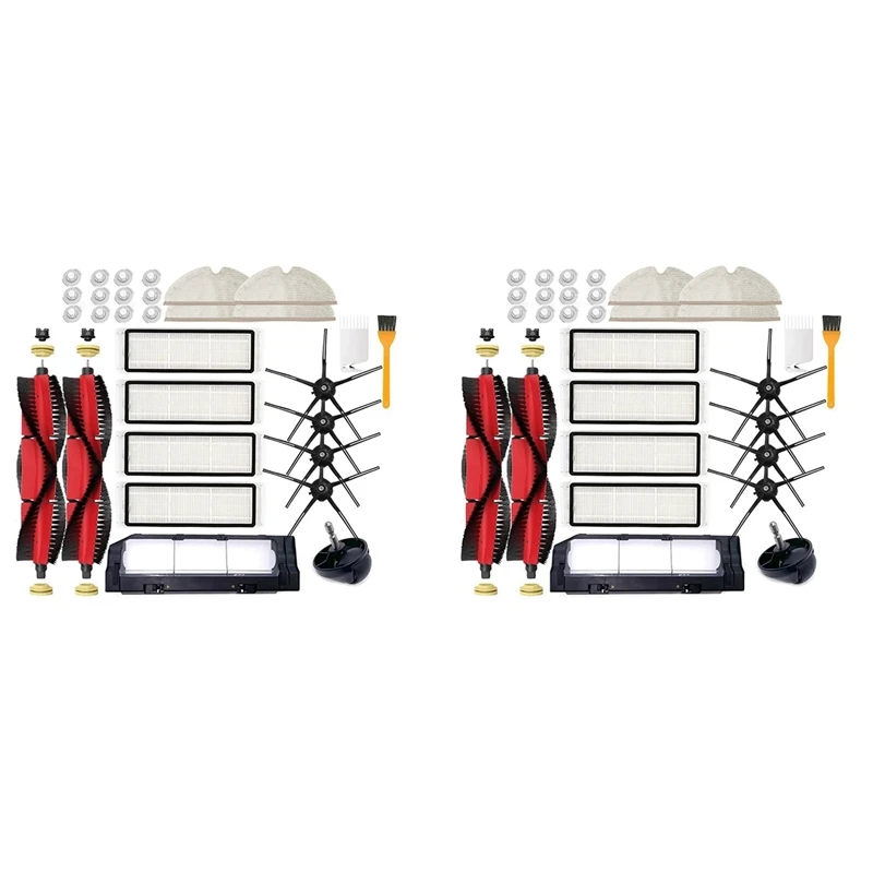 

Запчасти для пылесоса Xiaomi Roborock S6 Pures6 Maxv, основная и боковая щетки, фильтр НЕРА, сменная ткань, 60 шт.