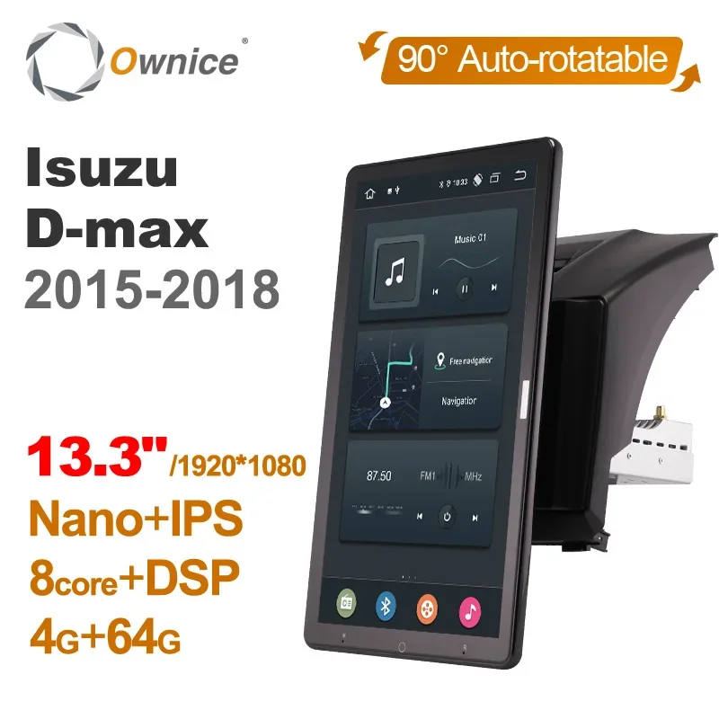 IPS PX6 13 3 дюймов 1920*1080 Android 10 0 для Isuzu D-max 2015-2018 Автомагнитола авто мультимедиа видео