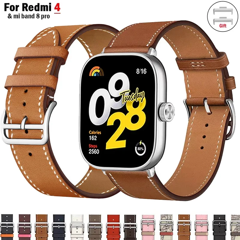 Фото Кожаный ремешок для часов Redmi watch 4, умный браслет с одним туром, ремешок для часов correa для xiaomi mi band 8 pro, аксессуары №1