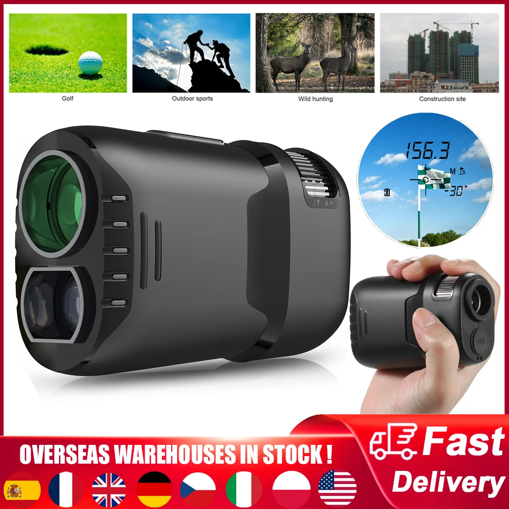 

Laser Rangefinder 800M/1000M/1200M Golf Rangefinder 6X Magnification USB Charging Slope Speed Distance Meter for Golfing Hunting