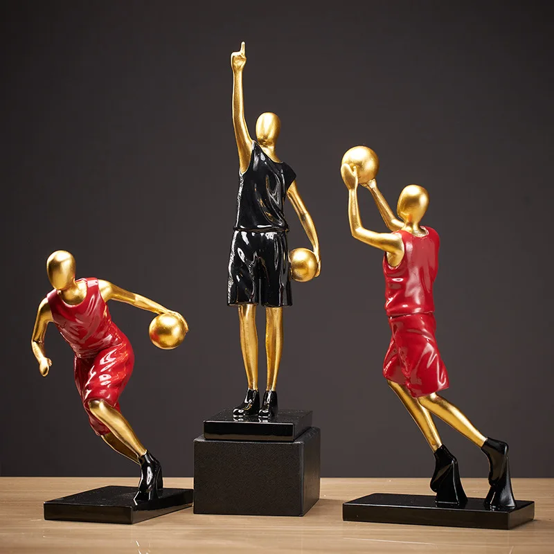 

Decoration Birthday Gift Living Room Desk Decor Resin Basketball Character Figurines Home Ornament Accessories Modern Room