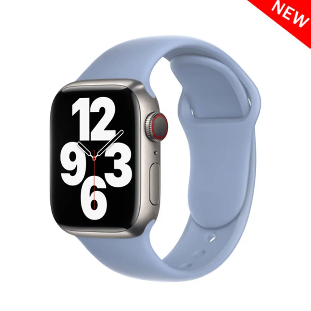 Silicone Strap For Apple Watch band 44mm 40mm 45mm 41mm 38mm 42mm Smartwatch watchband Bracelet correa iWatch Series 7 3 5 6 SE