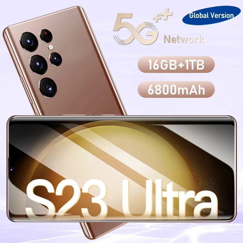 

Brand New S23 Ultra Smartphone 6.8 Inch HD Full Screen 6800mah 16GB+1TB Android Mobile Phones Global Version 3G 4G 5G Cell Phone