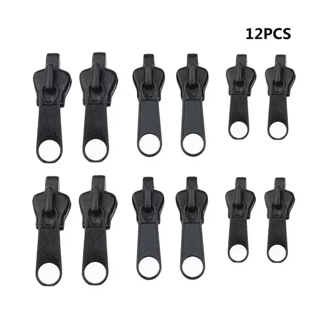 

12/6Pcs 3 Sizes Universal Instant Fix Zipper Repair Kit Replacement Zip Slider Teeth Rescue New Design Zippers Sewing Clothes