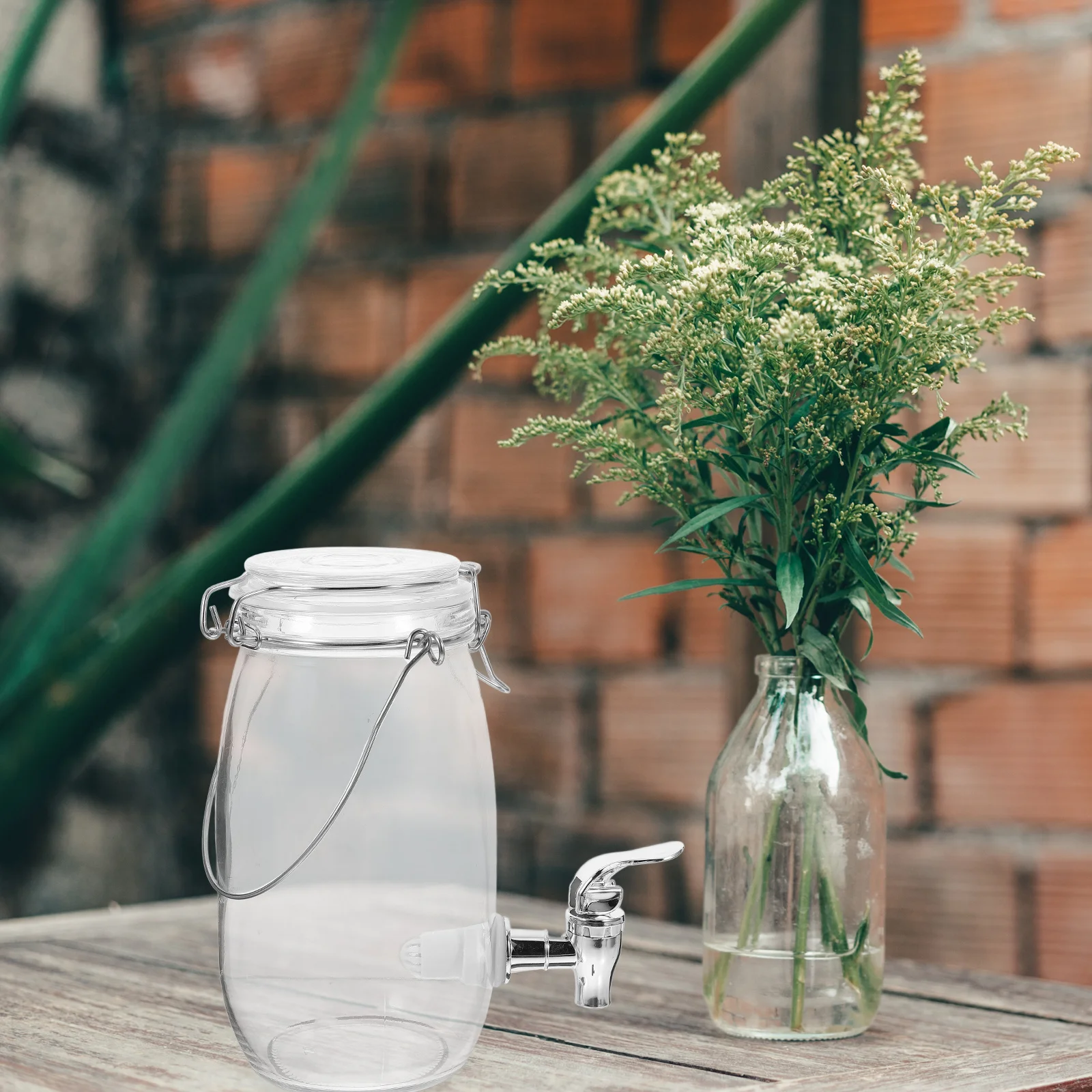 Кувшин для воды банка сока стеклянная посуда бутылка напитков диспенсер питья