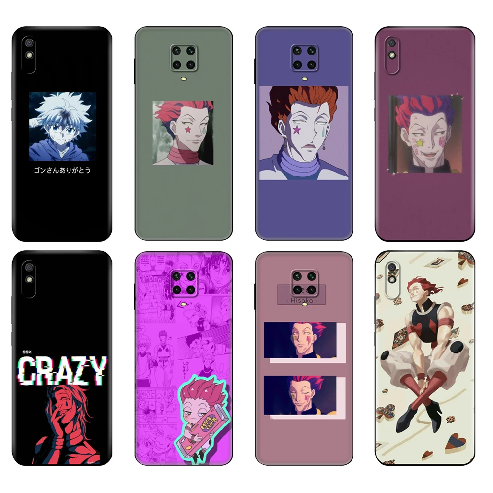 

Black tpu Case For Xiaomi Redmi 7A 8 8A 9 9A 9C Case Redmi Note 8T 8 Pro T Note 9 9S 9 Pro Case Hisoka Anime Hunter X hunter