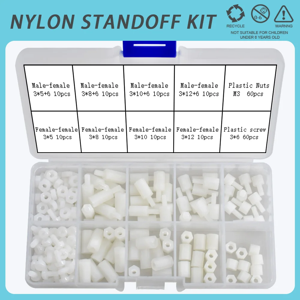 

200 шт./набор, шестигранная стойка для пластиковой печатной платы M2 M2.5 M3 M4
