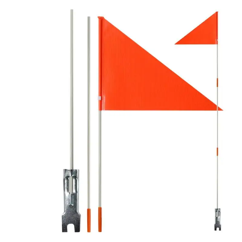 

Safety Flags For Trucks Water Resistant Cycling Flag With Solid Pole Portable Flag With Buckle For Tour Guide Cycling Enthusiast