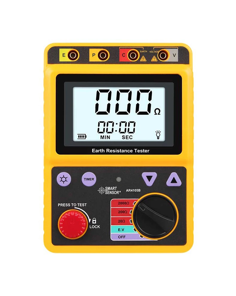 

AR4105A+ Grounding Resistance Voltage Tester 200 ohm Measuring Instrument Earthing Resistance Meter