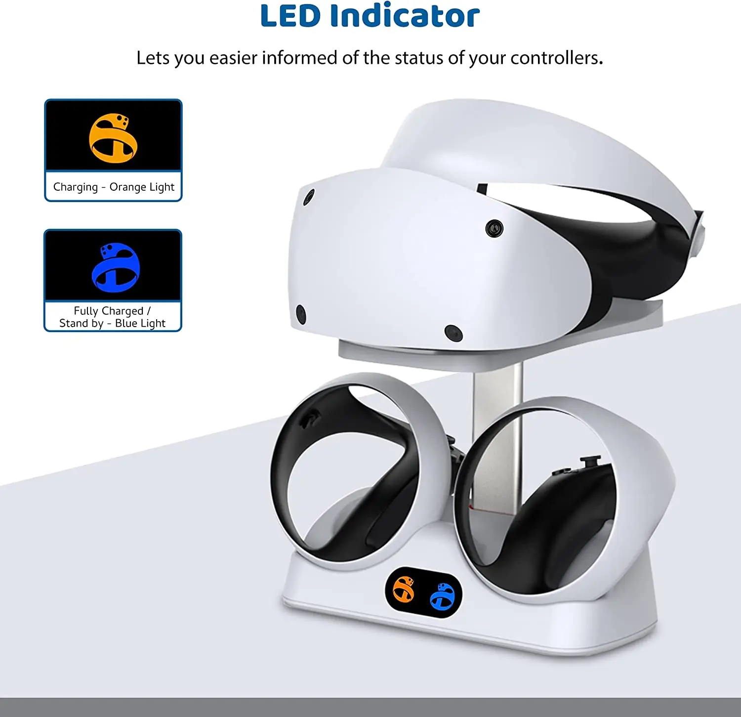 База зарядной станции для контроллера PSVR2 гарнитура VR подставка дисплея двойная