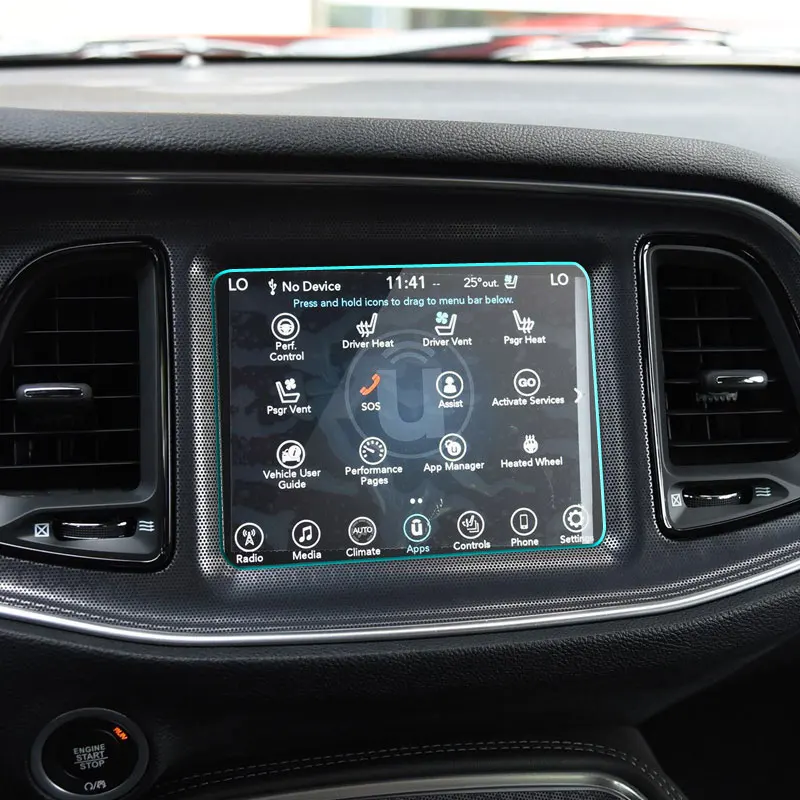 

Защитное закаленное стекло для Dodge Challenger 2015-2020, пленка для GPS-навигации, ЖК-экран