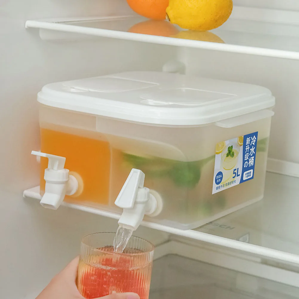 

Вместительный кувшин для холодной воды объемом 5 л, домашний холодильник, двухсторонний кулер с краном, емкость для сока и напитков