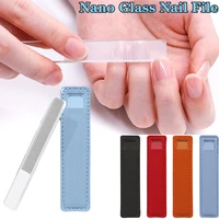4 colors double side nano for girls nail manicurist professional sanding transparent polishing glass decoration tools nail file