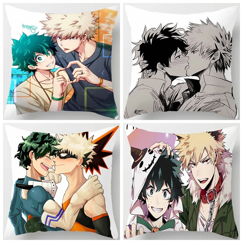 

ZENGIA Bakudeku Kiss My Hero Academia Pillow Case Cushion Cover Pillow Cover Decorative Pillows For Sofa Living Room Pillowcase
