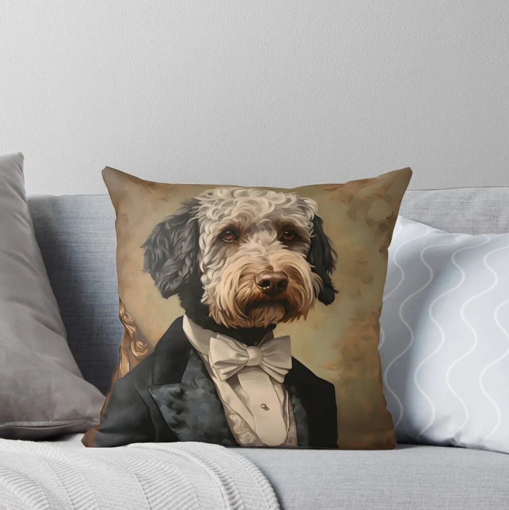 Dapper Black Lab Портрет Искусство собака викторианская одежда животных винтажная в