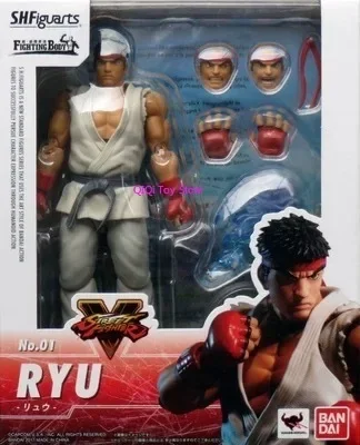 Фото В наличии: Коллекционные подвижные фигурки Bandai SHF Street Fighter 5 (Кен, Сакура, Вега, Сагат, Рю, Чун-Ли), аниме-модели, подарочная коллекция №4