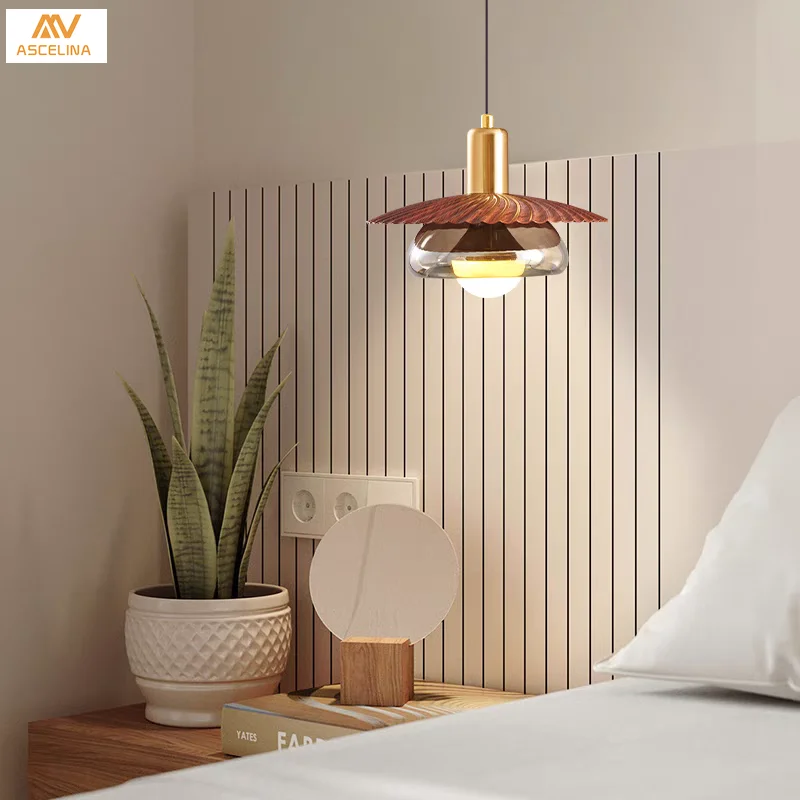 Стеклянная винтажная Подвесная лампа роскошный настенный светильник для