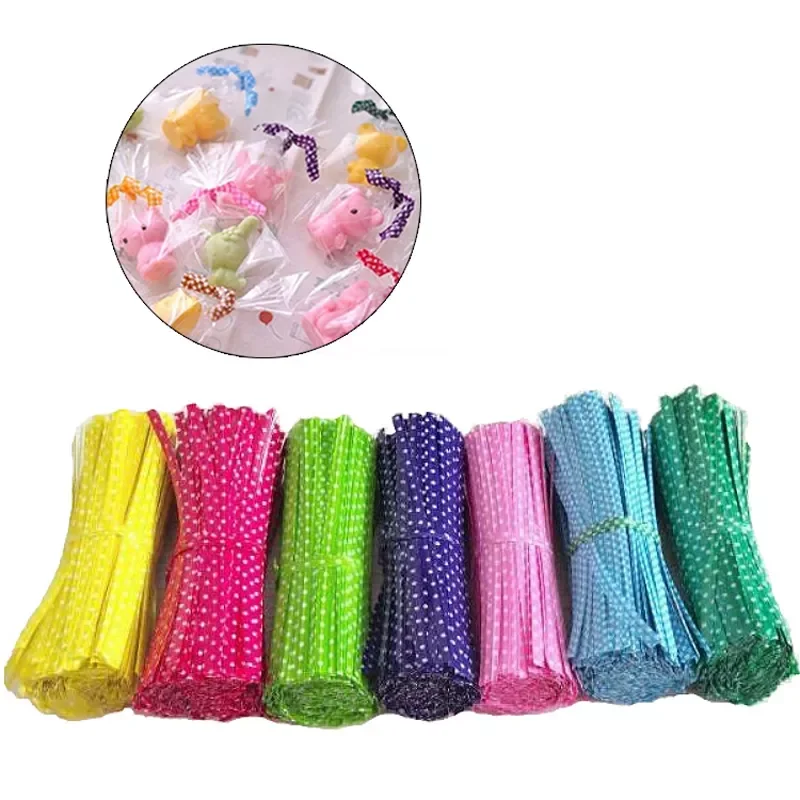 

100pcs 9cm Wire Metallic Twist Ties for Wedding Party Cookies Candy Bags Baking Packaging Ligation Dessert Sealing Twist Tie