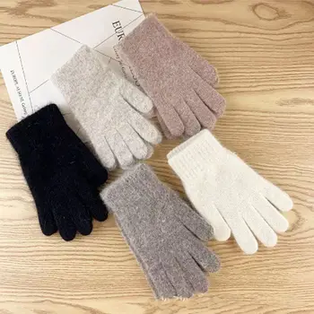 1Pair Unisex Women Men Full Finger Gloves Elastic Warm Thick Cashmere Winter Mittens Outdoor Cycling Driving Apparel Accessories 2