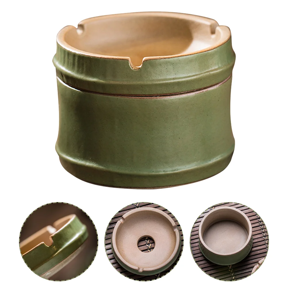 

Chinese Bamboo Joint Design Ashtray Creative Ash Holder Desktop Ashtray Ornament