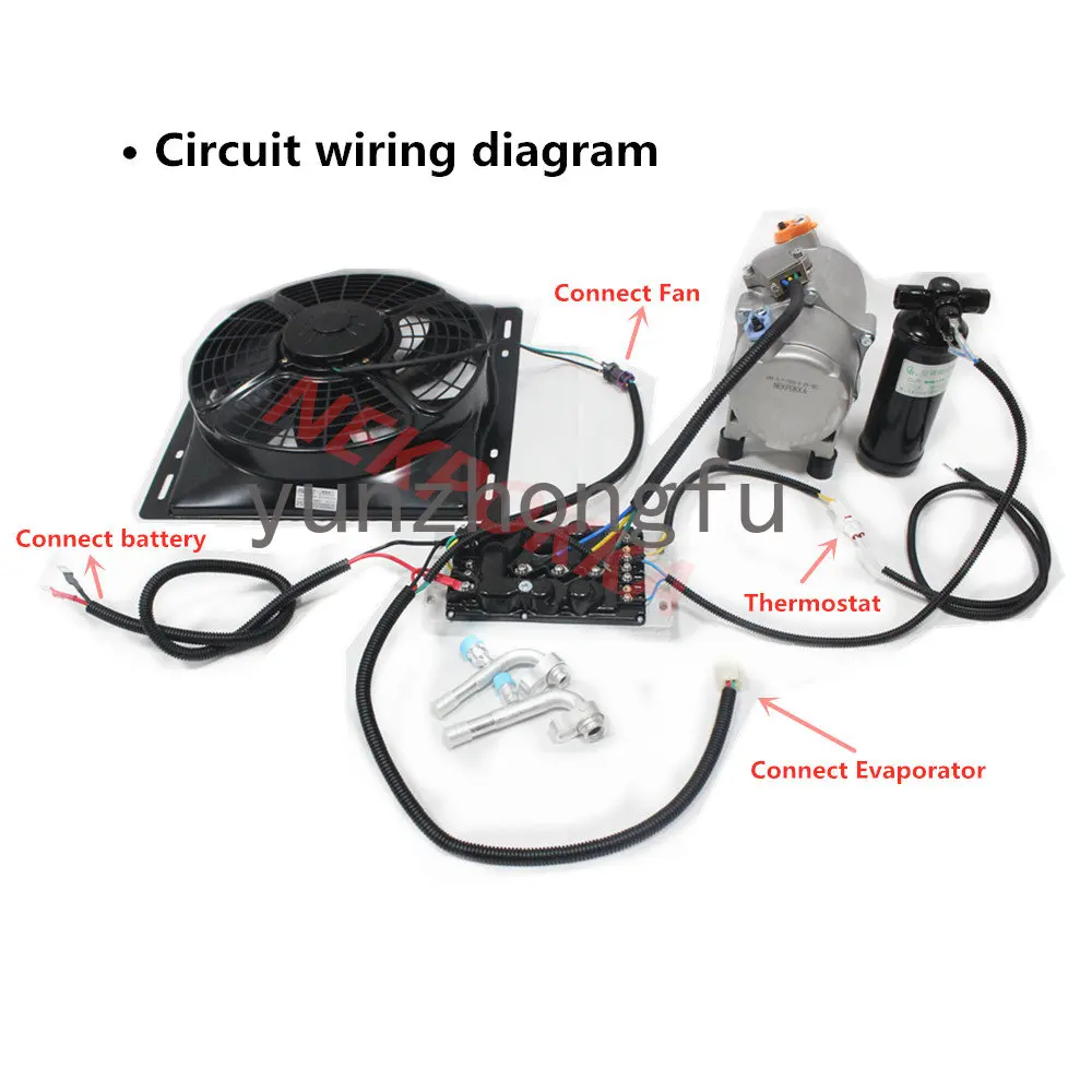 

12V 24V electric air conditioning refrigeratio,New energy vehicle electric air conditioner,Electric air conditioner kit