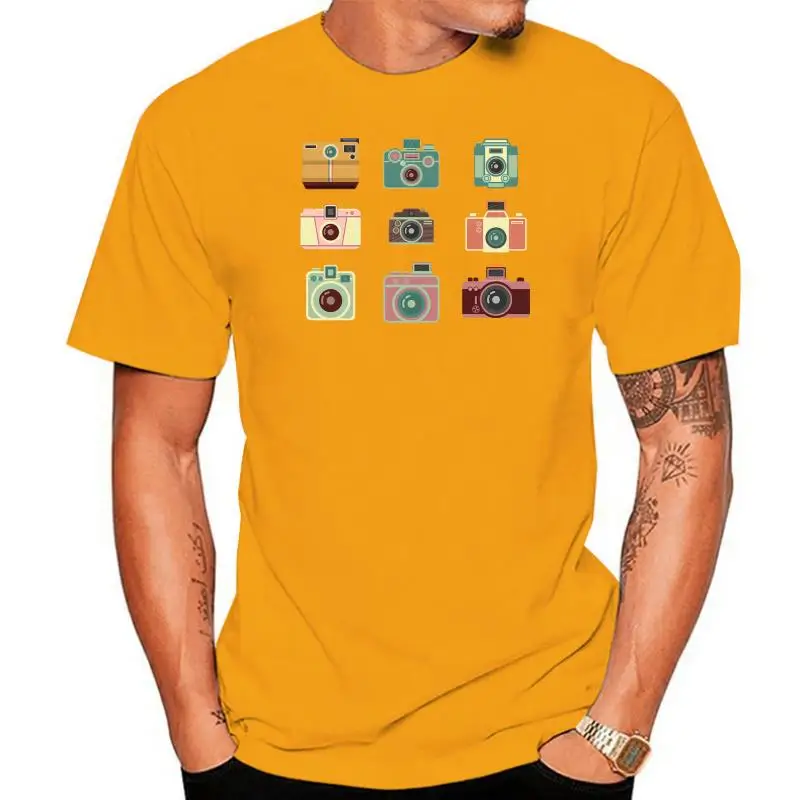 

Различные милые камеры хипстерская искусство Мужская (доступно для женщин) серая футболка качество