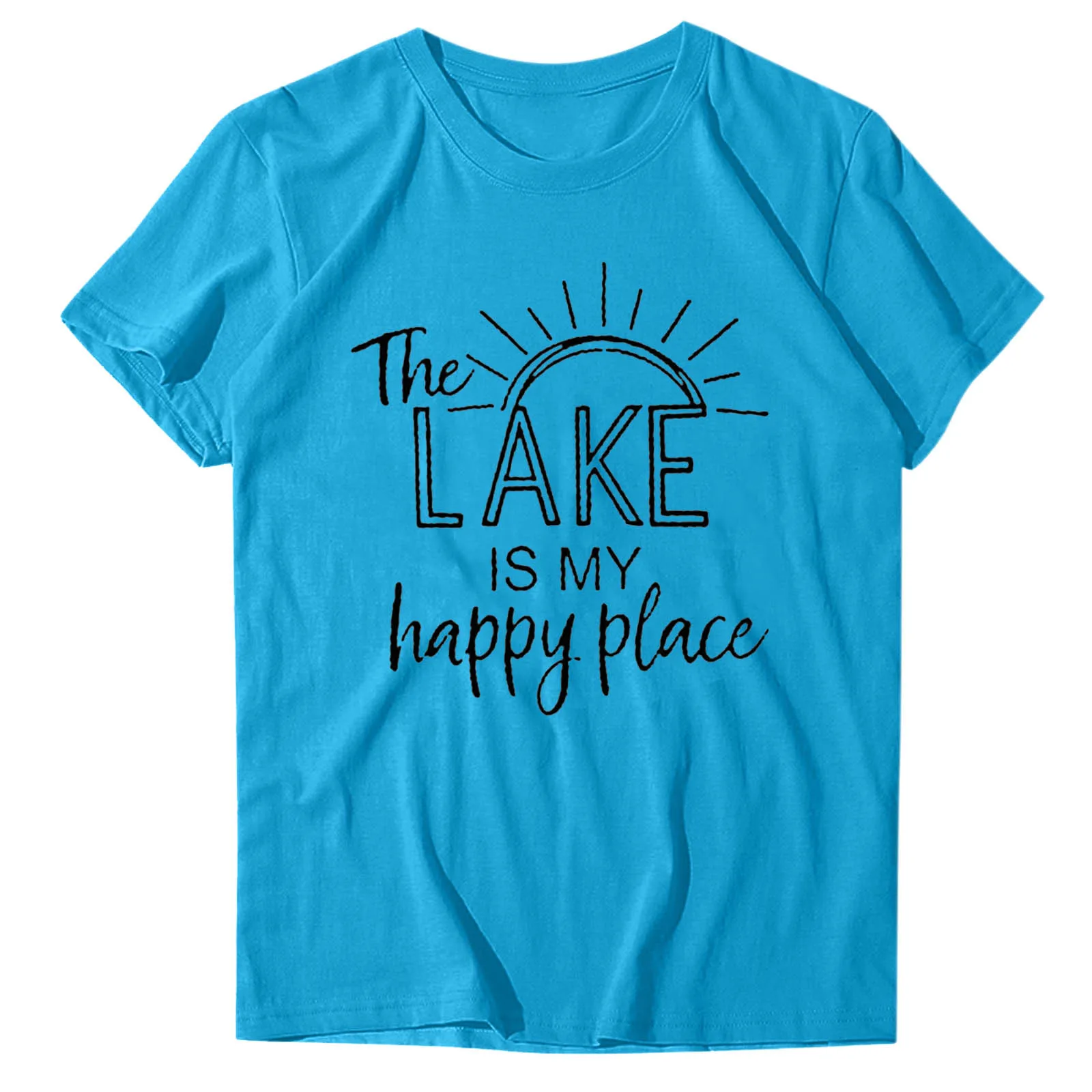 

Женская футболка с коротким рукавом и круглым вырезом, с буквенным принтом