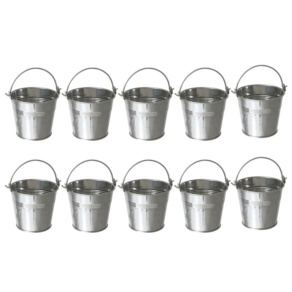 

Bucket Buckets Mini Metal Pail Tin Pails Small French Tinplate Serving For Fries Food Barrel Galvanized Party Pot Wedding