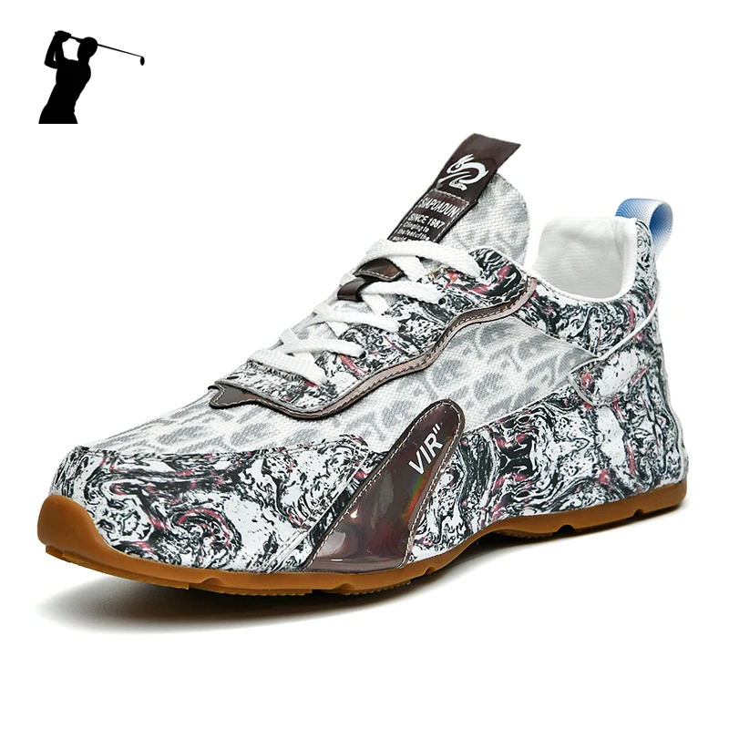 

Summer Breathable Golf Shoes Men's Outdoor Comfortable Golfing Sports Golf Shoes Men's Khaki Black Golf Training Shoes