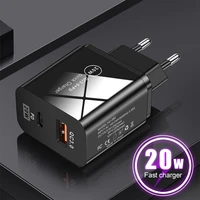 20w mobile phone charger wall ac100 240v qc3 0 pd charge adapter travel circuit protection tablet mp4 charging accessory