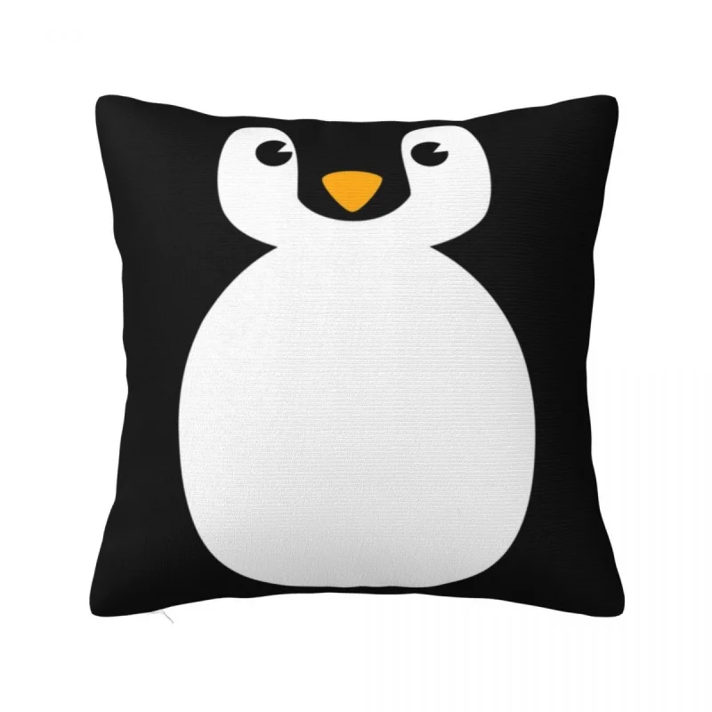 

Funny Penguin Face Cute Black Penguin Pillowcase Polyester Cushion Cover Decorative cute for kid Pillow Case Cover Wholesale 18"
