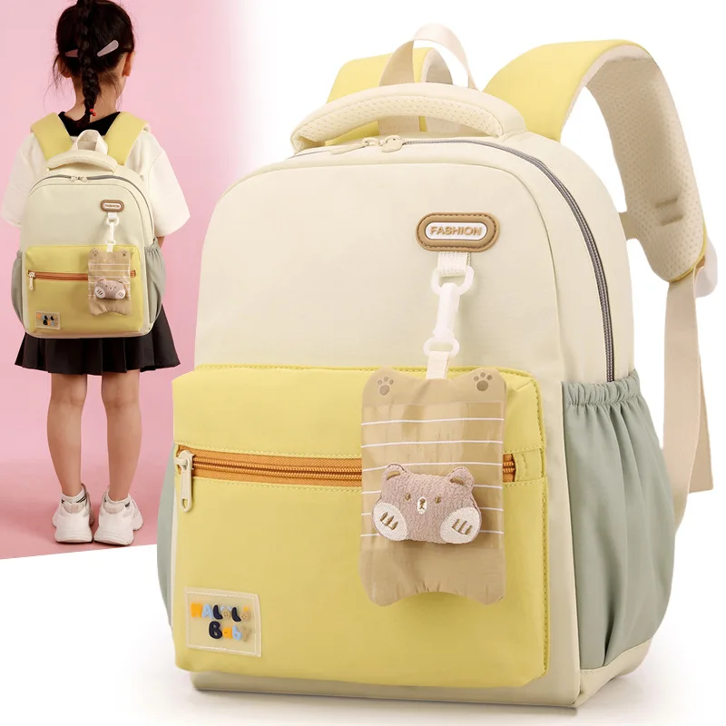 Фото Новый детский милый рюкзак Kawaii для школы, модный рюкзак с героями мультфильмов для мальчиков и девочек, сумка для книг для учащихся начальной школы, легкие детские рюкзаки №3