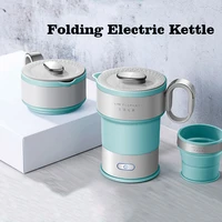 zk30 portable electric kettle folding travel baby silicone kettle camping water boiler tea kettle automatic power off kettle