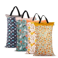 elinfant 1 pcs large hanging wetdry pail bag for cloth diaperinsertsnappy laundry with two zippered waterproof diaper bag