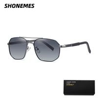 shonemes hexagon sunglasses gradient mens eyewear two color frame uv400 outdoor polarized sun glasses for man