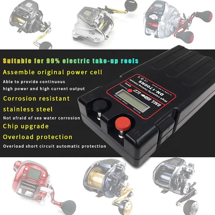 Электрические катушки большой емкости 12 В литиевая батарея для морской рыбалки