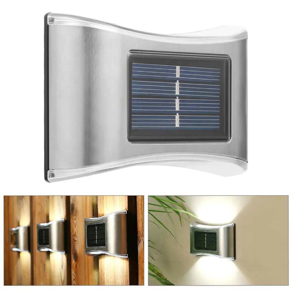 

Уличная Светодиодная лампа на солнечной батарее, водонепроницаемый настенный светильник для украшения сада на солнечной батарее