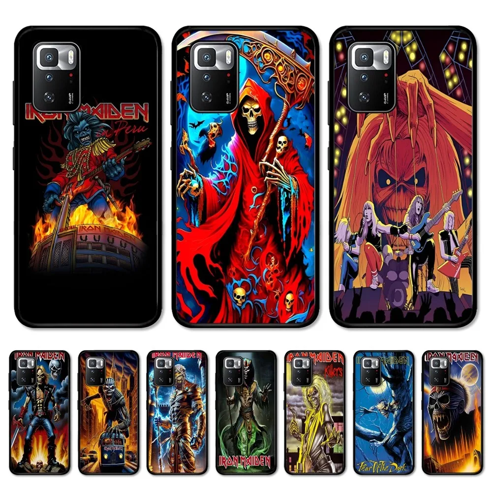 I-IronS Rock M-Maiden Band Phone Case For Redmi Note 4 X 5 A 6 7 8 T 9 9S 10 11 11S 11Epro Poco M3 Pro