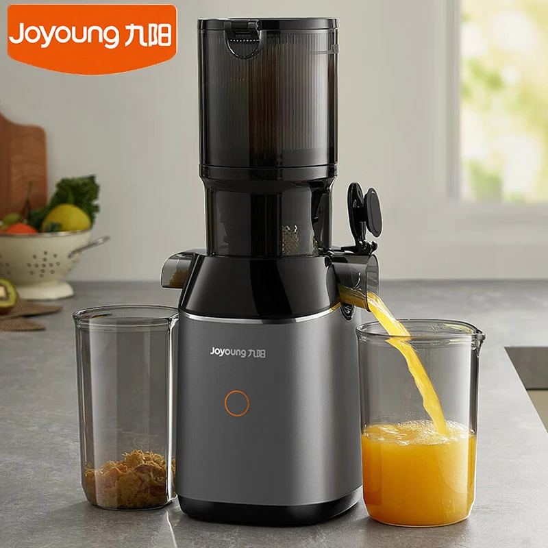 Электрическая соковыжималка Joyoung медленная для фруктов овощей оранжевая