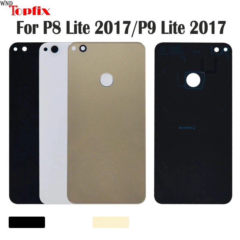 Задняя стеклянная крышка батарейного отсека для Huawei P8 Lite 2017, Задняя стеклянная крышка для Huawei P9 Lite 2017, замена корпуса