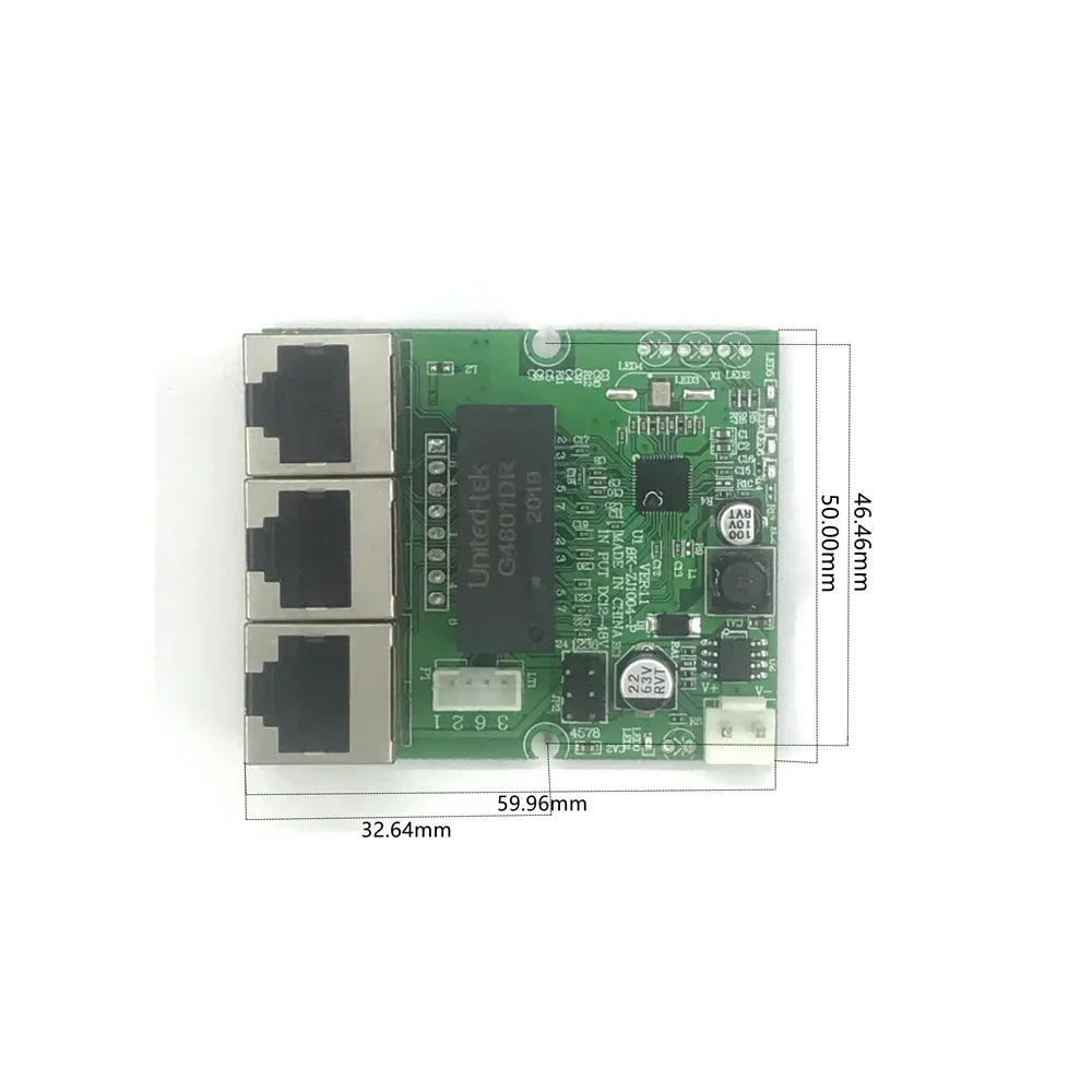 Обратный источник питания POE-переключатель POE IN/OUT5V/12V/24V/48V 45W/3=15 4W 100mbps 802.3AT 45+78-DC5V~48V